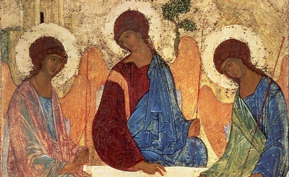 православная живопись старинная икона Андрей Рублев «Троица» XV век 