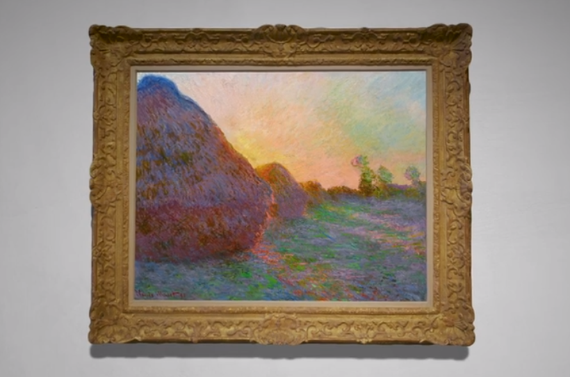 картина известного художника Клод Моне «Стога»  1890