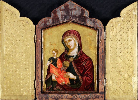 старинная православная икона искусство живопись образ Богородица