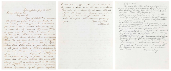 Письмо с подписью Авраама Линкольна продажа старинные документы 