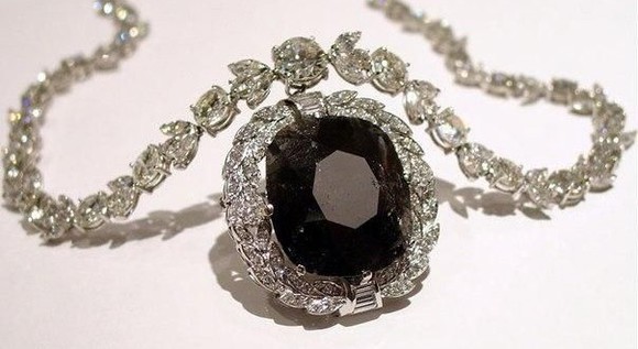 бриллиантовое колье черный бриллиант старинное антикварное украшение