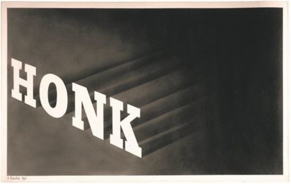 картина Эд Рушей. Honk 1964 частная коллекция Дональда Маррона современное искусства